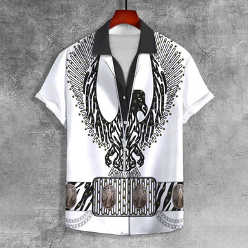 Gearhomie Elvis Black Phoenix UNISEX CASUAL HAWAIIAN SHIRT - Gearhomie.com