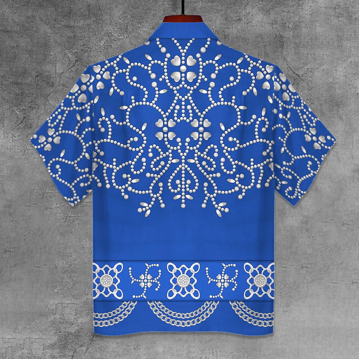 Gearhomie Elvis Blue Swirl Unisex Hawaii Shirt - Gearhomie.com