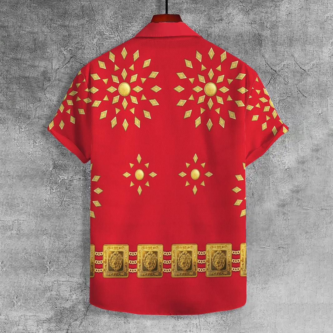 CustomsPig Elvis Burning Love UNISEX CASUAL HAWAIIAN SHIRT - CustomsPig.com