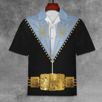 Gearhomie Elvis Cisco Blue Unisex Hawaii Shirt - Gearhomie.com