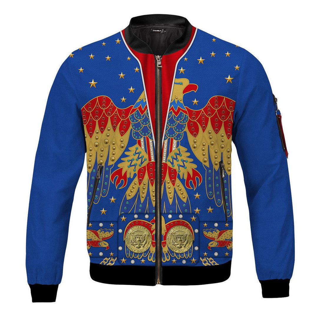 Gearhomie Elvis Eagle Blue Bomber Jacket - Gearhomie.com