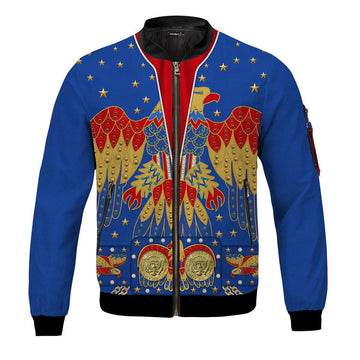 CustomsPig Elvis Eagle Blue Bomber Jacket - CustomsPig.com