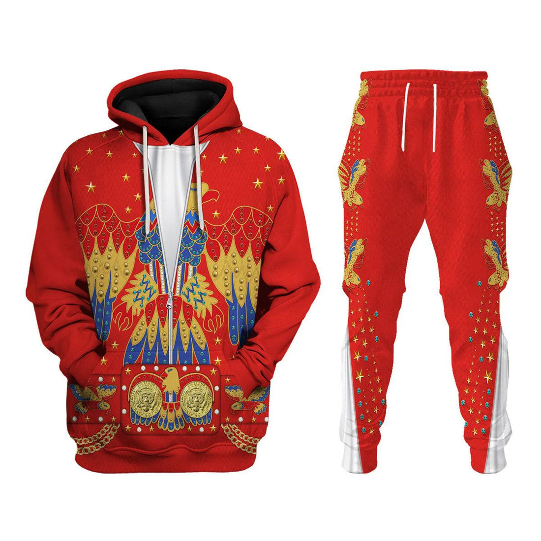 Gearhomie Elvis EAGLE Red Costume Hoodie Sweatshirt T-Shirt Sweatpants - Gearhomie.com
