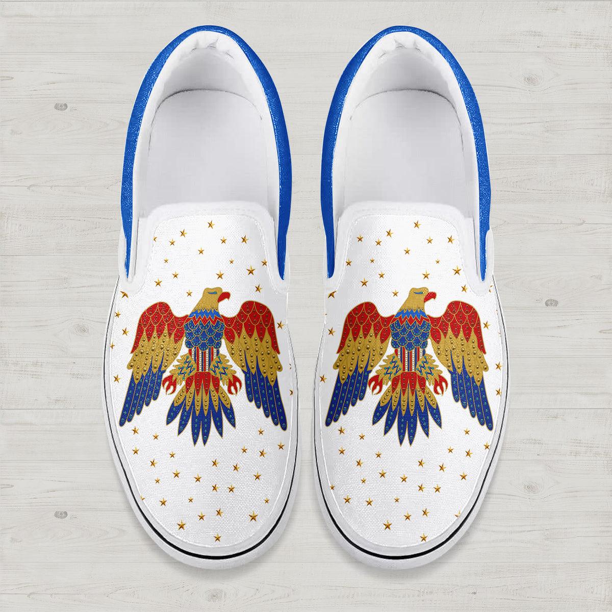 CustomsPig Elvis Eagle Slip On Shoes - CustomsPig.com