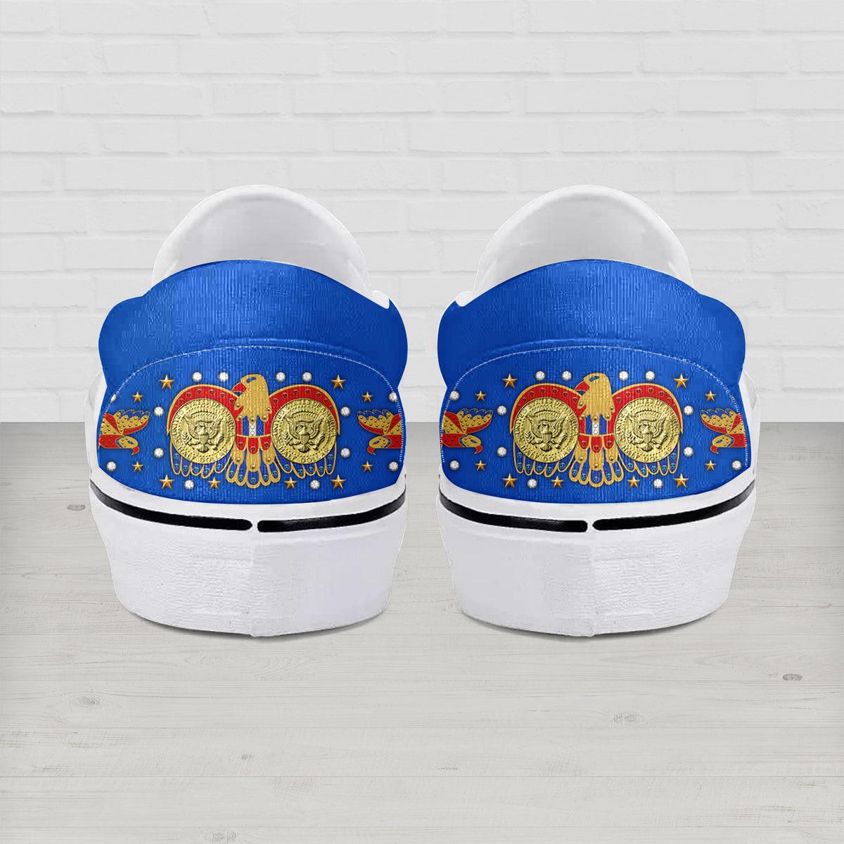CustomsPig Elvis Eagle Slip On Shoes - CustomsPig.com