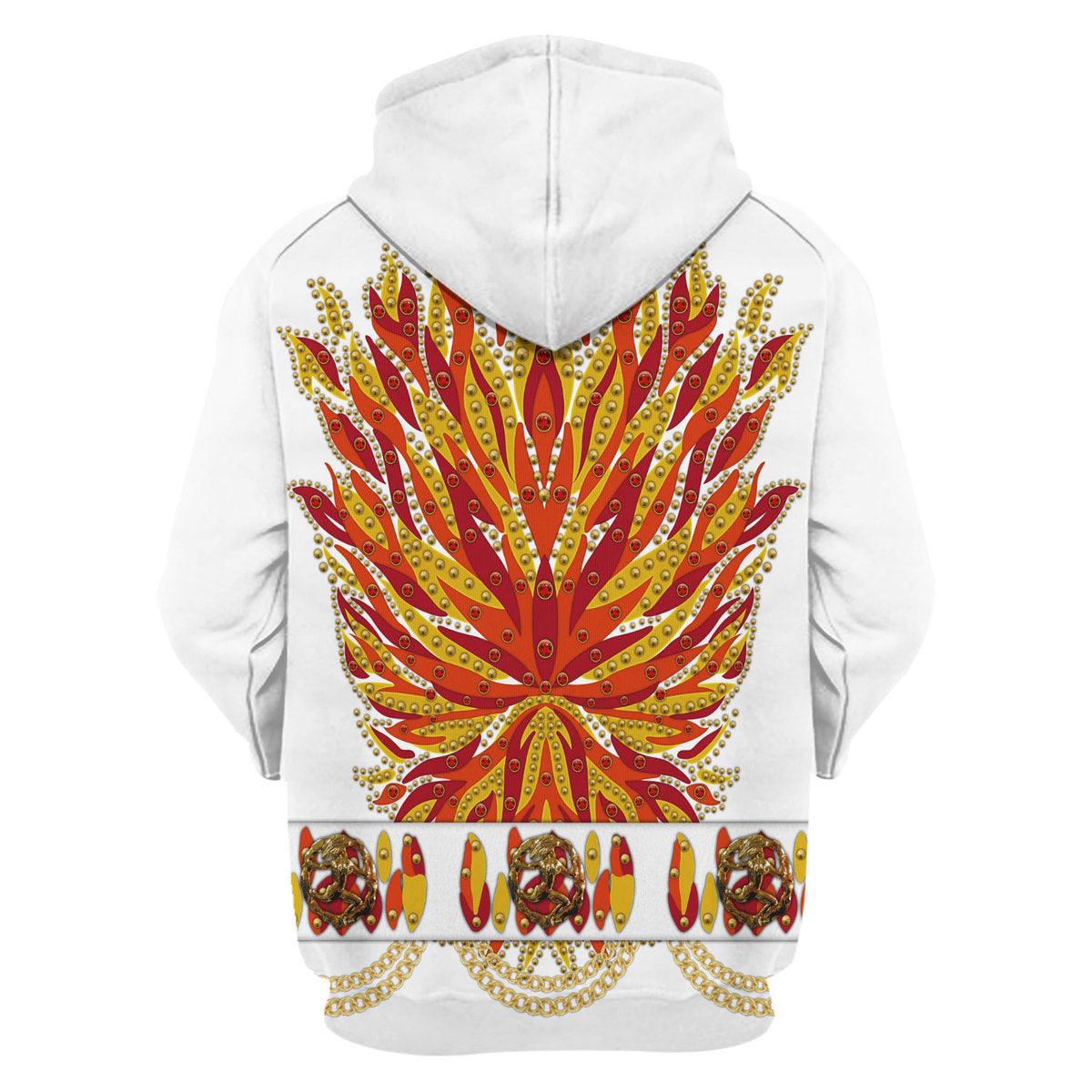 Gearhomie Elvis Flame Outfit Costume Hoodie Sweatshirt T-Shirt Sweatpants - Gearhomie.com