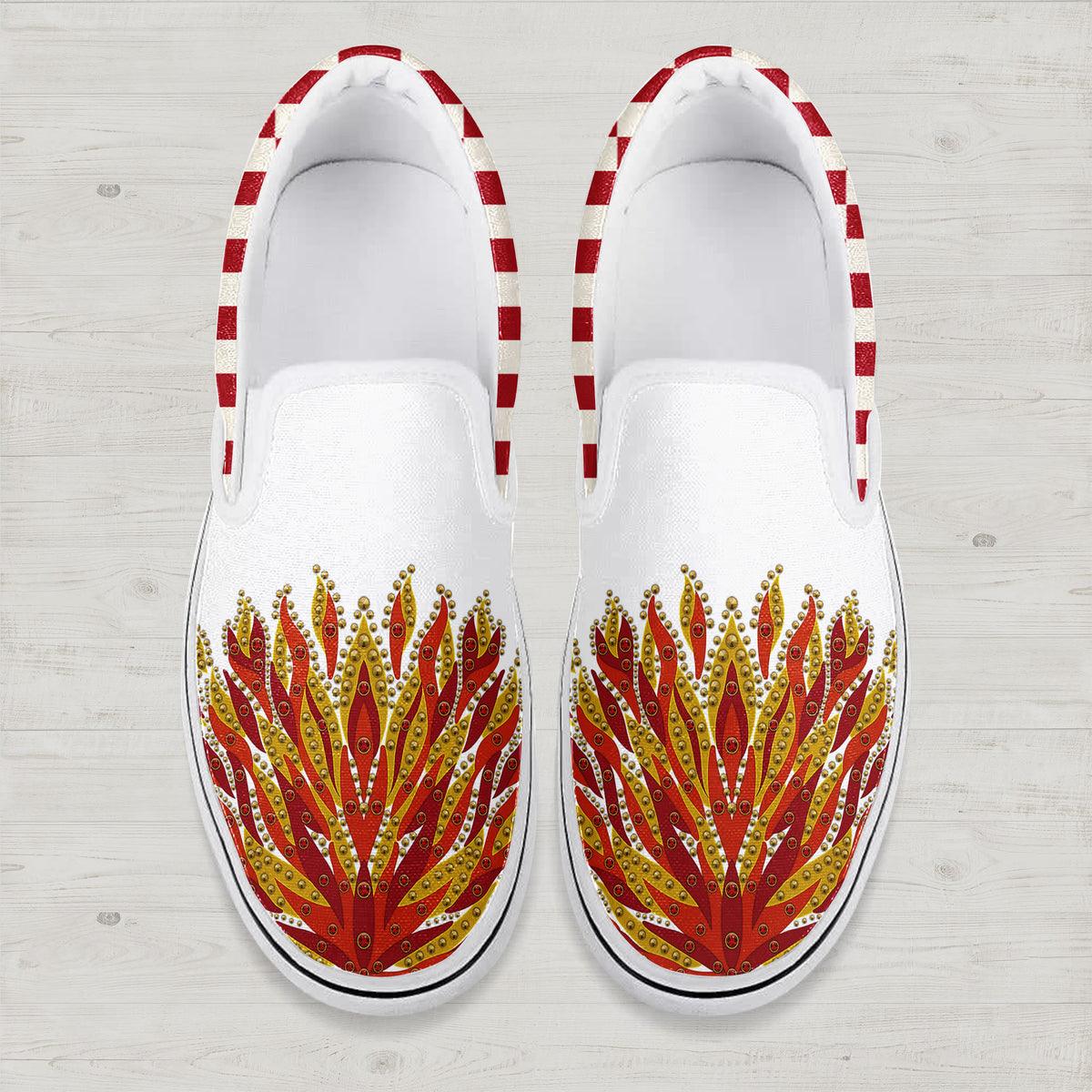 CustomsPig Elvis Flame Slip On Shoes - CustomsPig.com