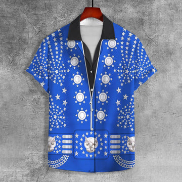 CustomsPig Elvis Owl UNISEX CASUAL HAWAIIAN SHIRT - CustomsPig.com