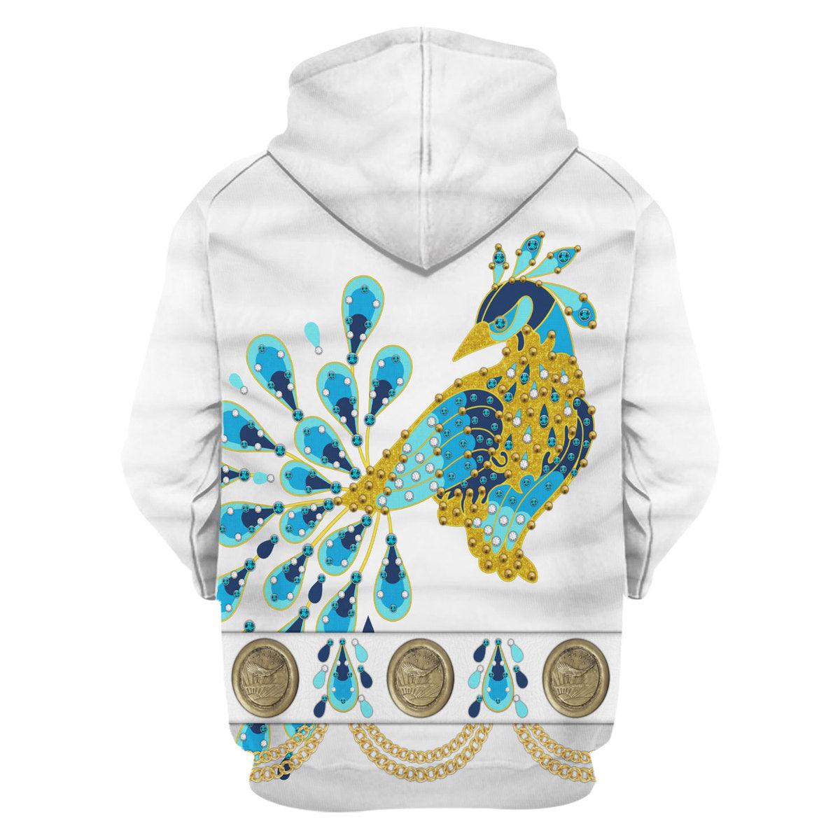 CustomsPig Elvis Presley Peacock Outfit Costume Hoodie Sweatshirt T-Shirt Sweatpants - DucG