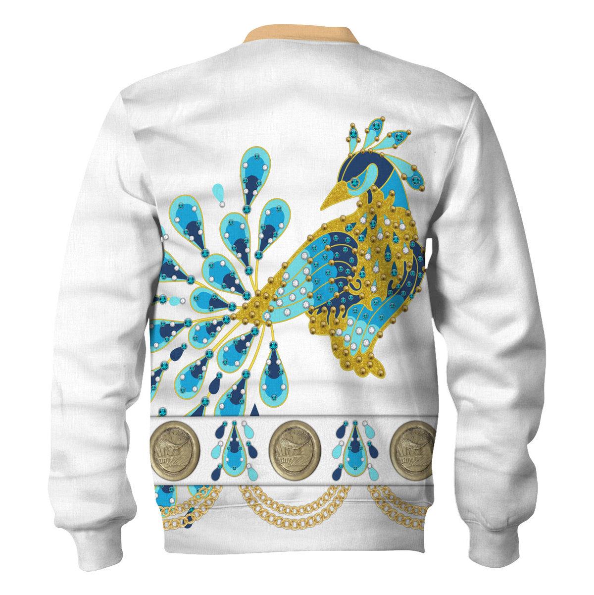 Gearhomie Elvis Presley Peacock Outfit Costume Hoodie Sweatshirt T-Shirt Sweatpants - DucG