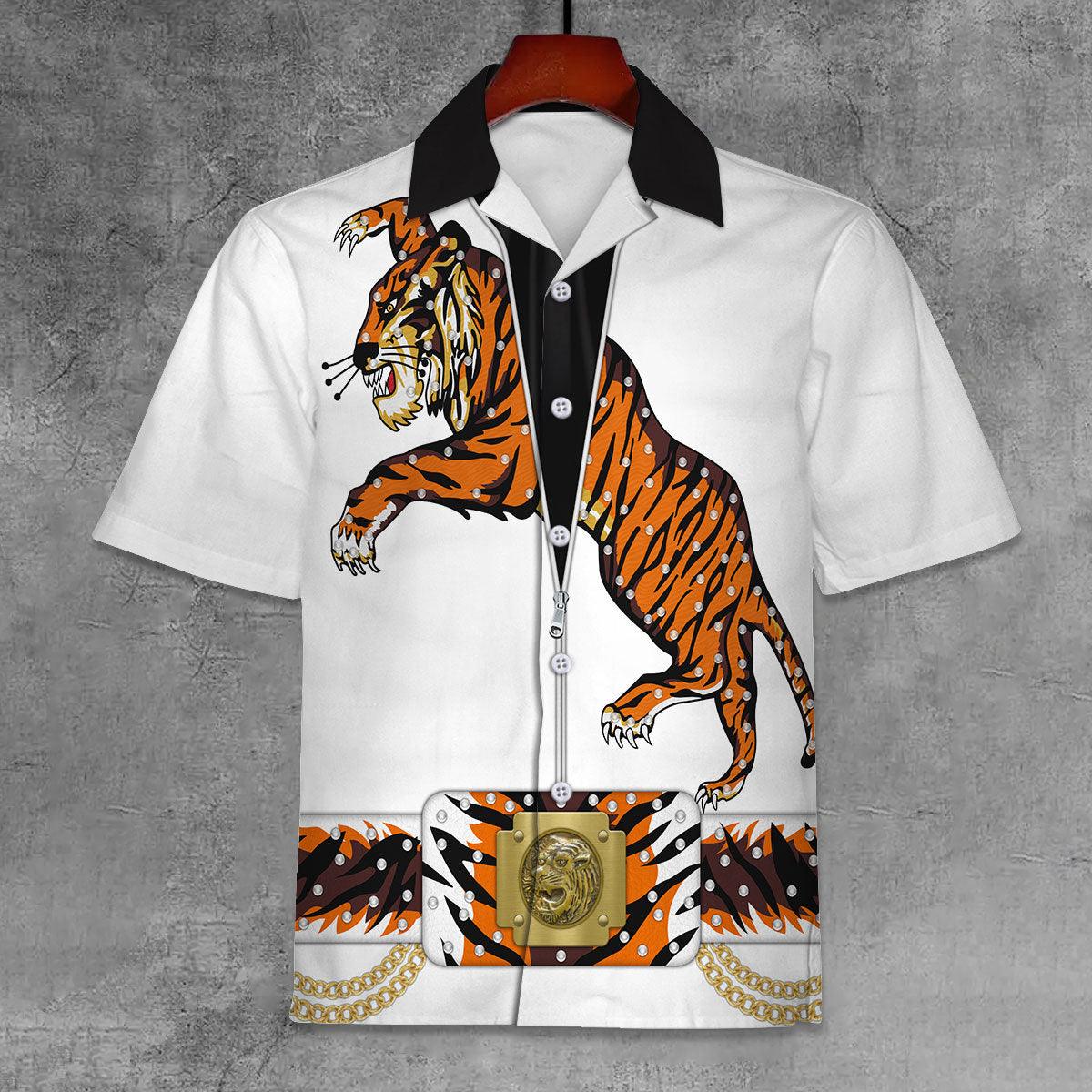 Gearhomie Elvis Tiger Unisex Hawaii Shirt - Gearhomie.com