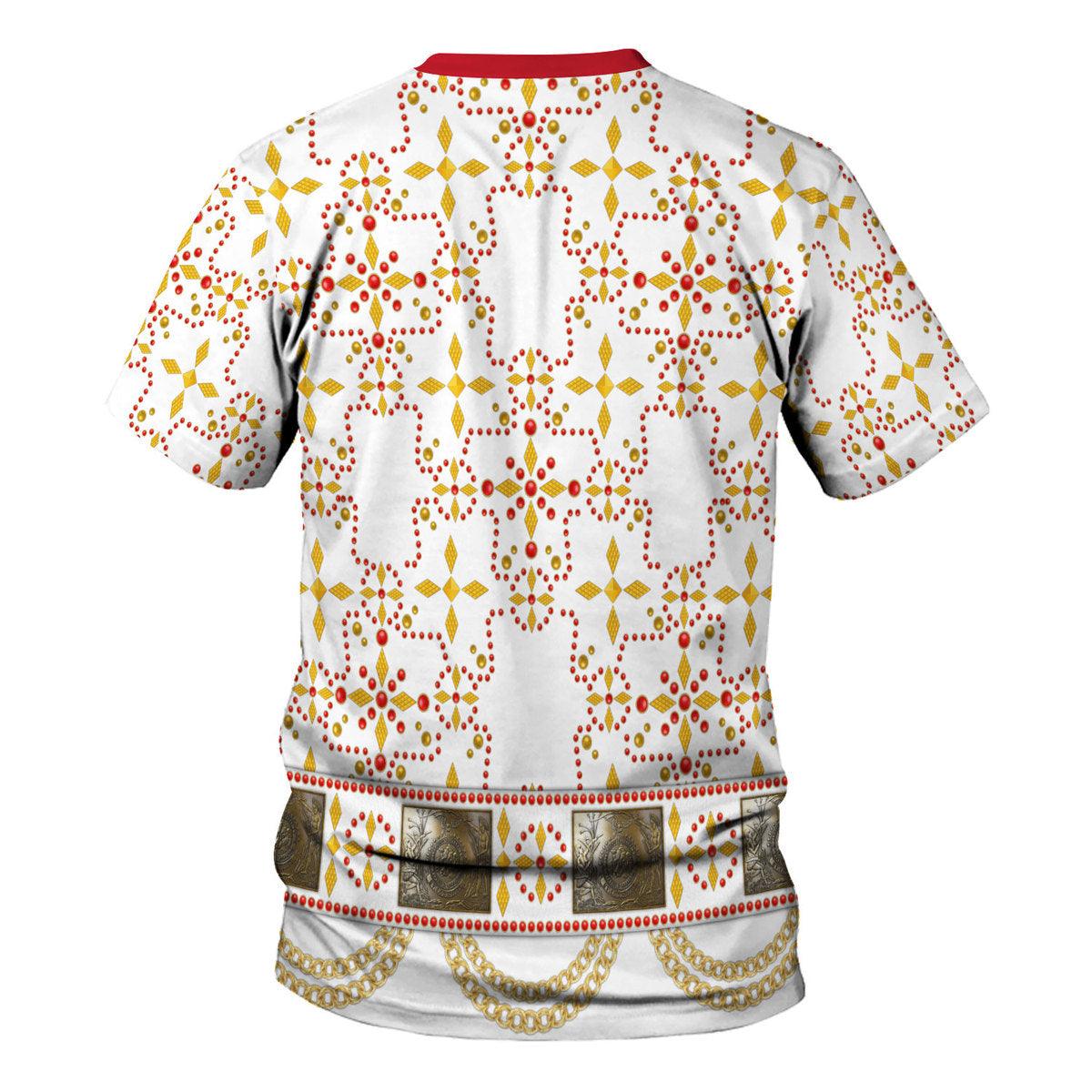 Gearhomie Elvis White Conquistador Costume Hoodie Sweatshirt T-Shirt Sweatpants - Gearhomie.com