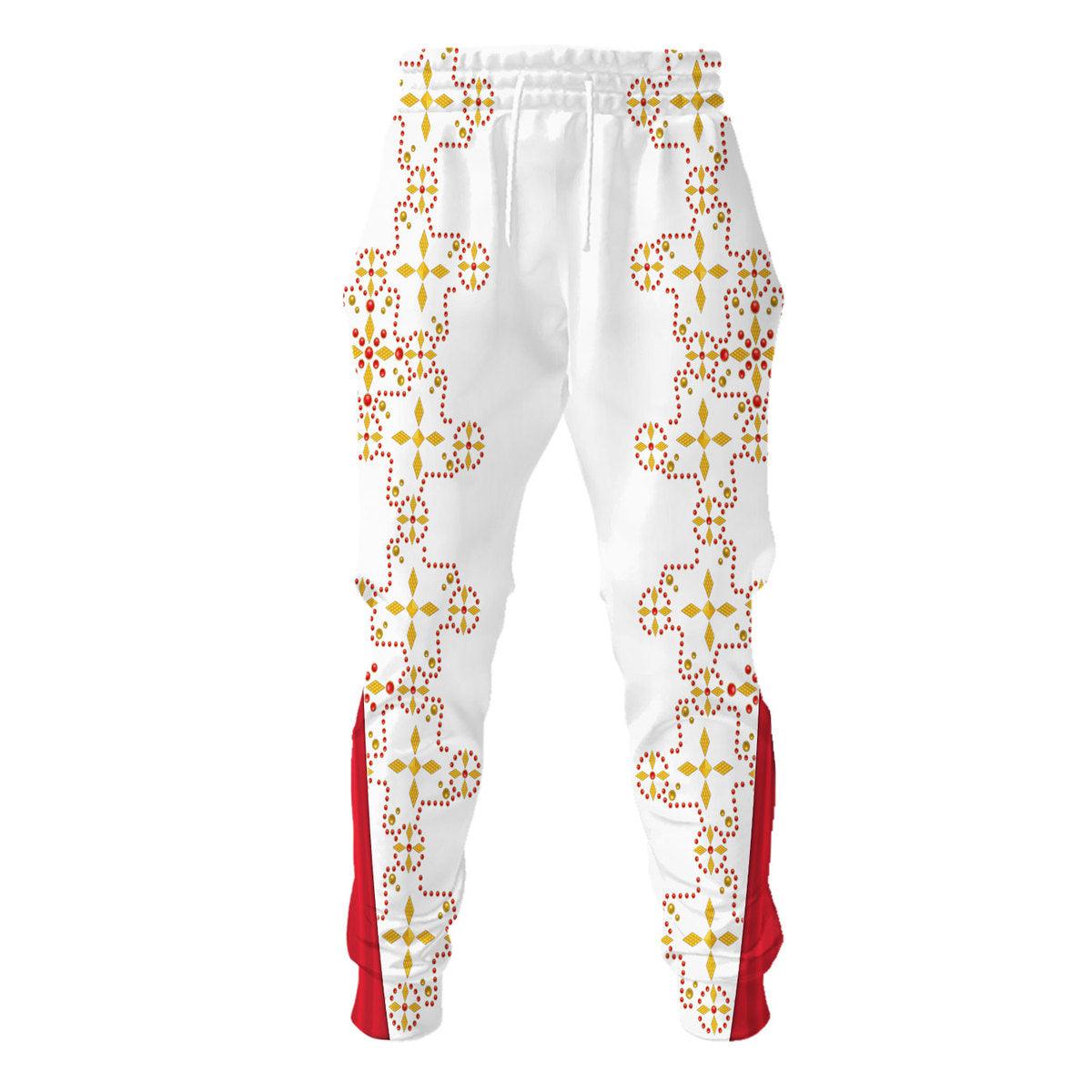 Gearhomie Elvis White Conquistador Costume Hoodie Sweatshirt T-Shirt Sweatpants - Gearhomie.com