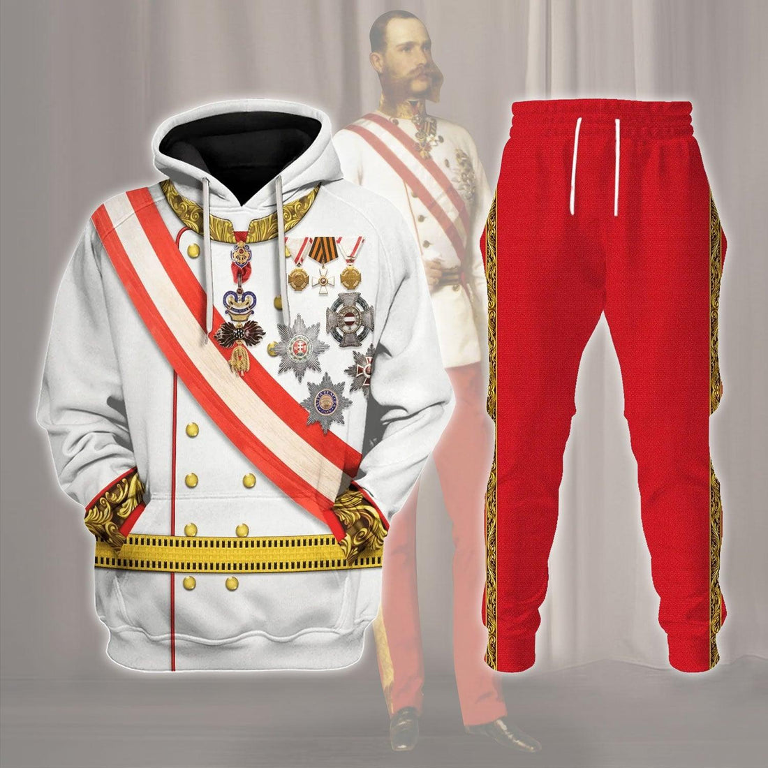 Gearhomie Emperor Franz Joseph I Costume Hoodie Sweatshirt T-Shirt Tracksuit - Gearhomie.com