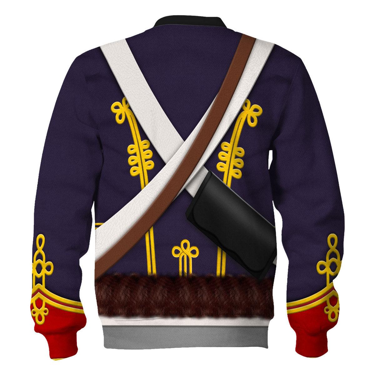 CustomsPig English Hussar-Campaign Dress (1806-1815) Uniform All Over Print Hoodie Sweatshirt T-Shirt Tracksuit - CustomsPig.com