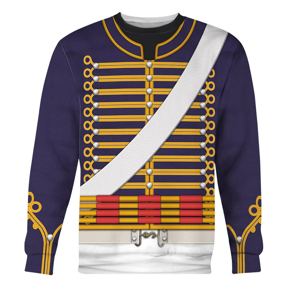 Gearhomie English Hussar-Full Dress (1806-1815) Uniform All Over Print Hoodie Sweatshirt T-Shirt Tracksuit - Gearhomie.com