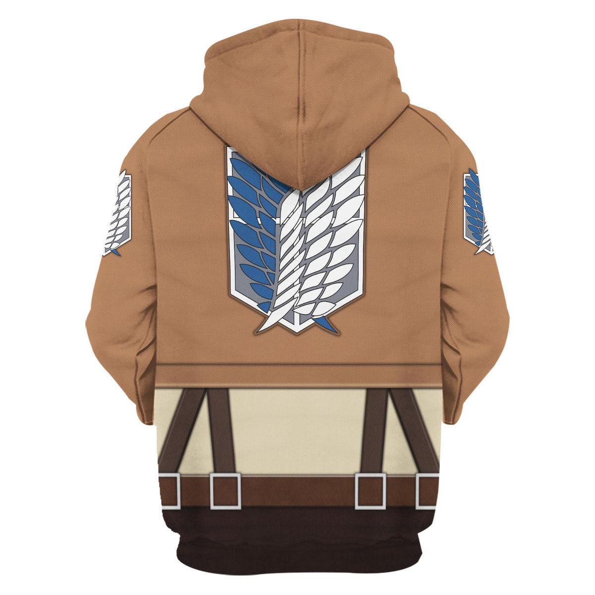 Gearhomie Eren Yeager Costume Hoodie Sweatshirt T-Shirt Sweatpants - Gearhomie.com