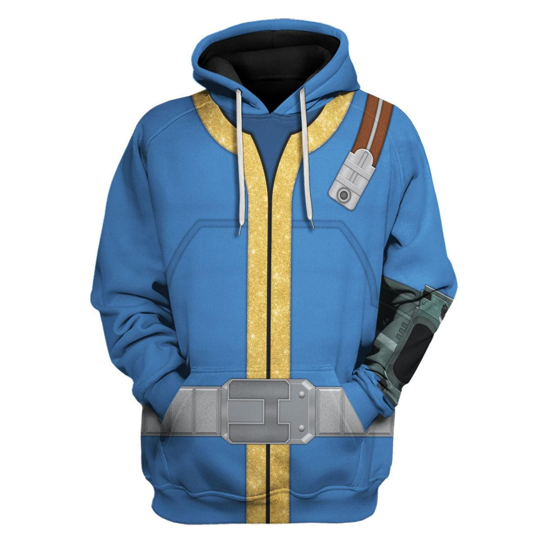 CustomsPig Fallout 4 FO Nate Vault 111 Blue Uniform Hoodie Sweatshirt T-Shirt Tracksuit - CustomsPig.com