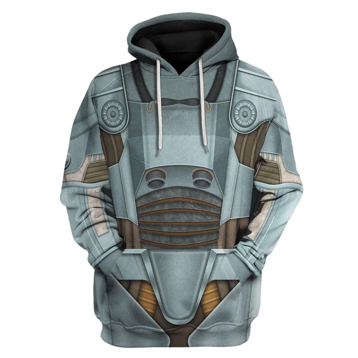 CustomsPig Fallout T-45 Power Armor Hoodie Sweatshirt T-Shirt Tracksuit