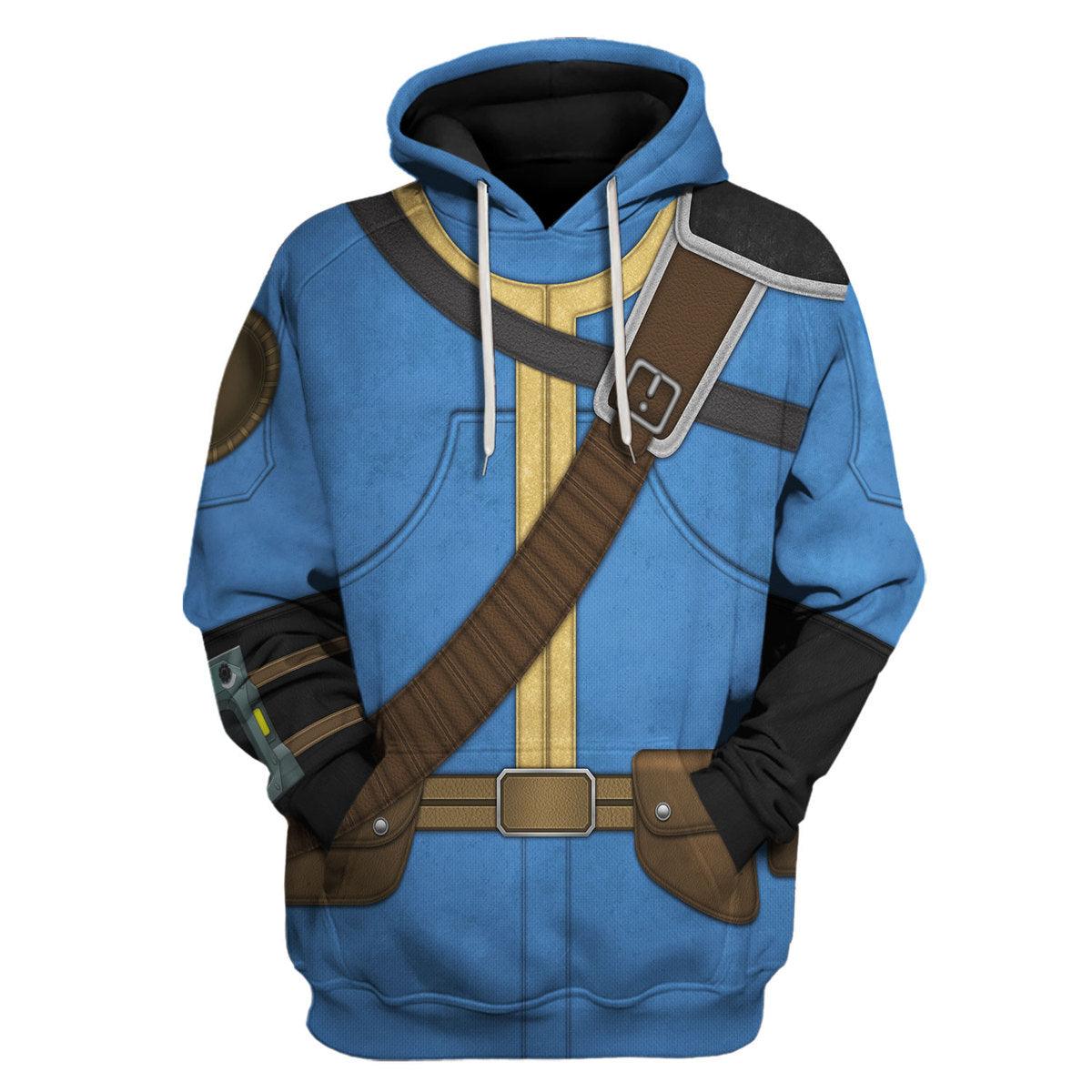 CustomsPig Fallout The Lone Wanderer Cosplay Tracksuit Hoodie Sweatshirt T-Shirt Tracksuit