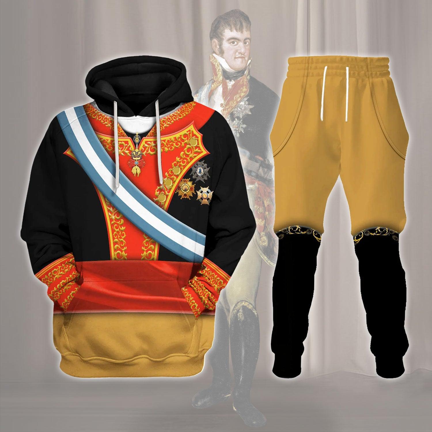 Gearhomie Ferdinand VII Of Spain Costume Hoodie Sweatshirt T-Shirt Tracksuit - Gearhomie.com