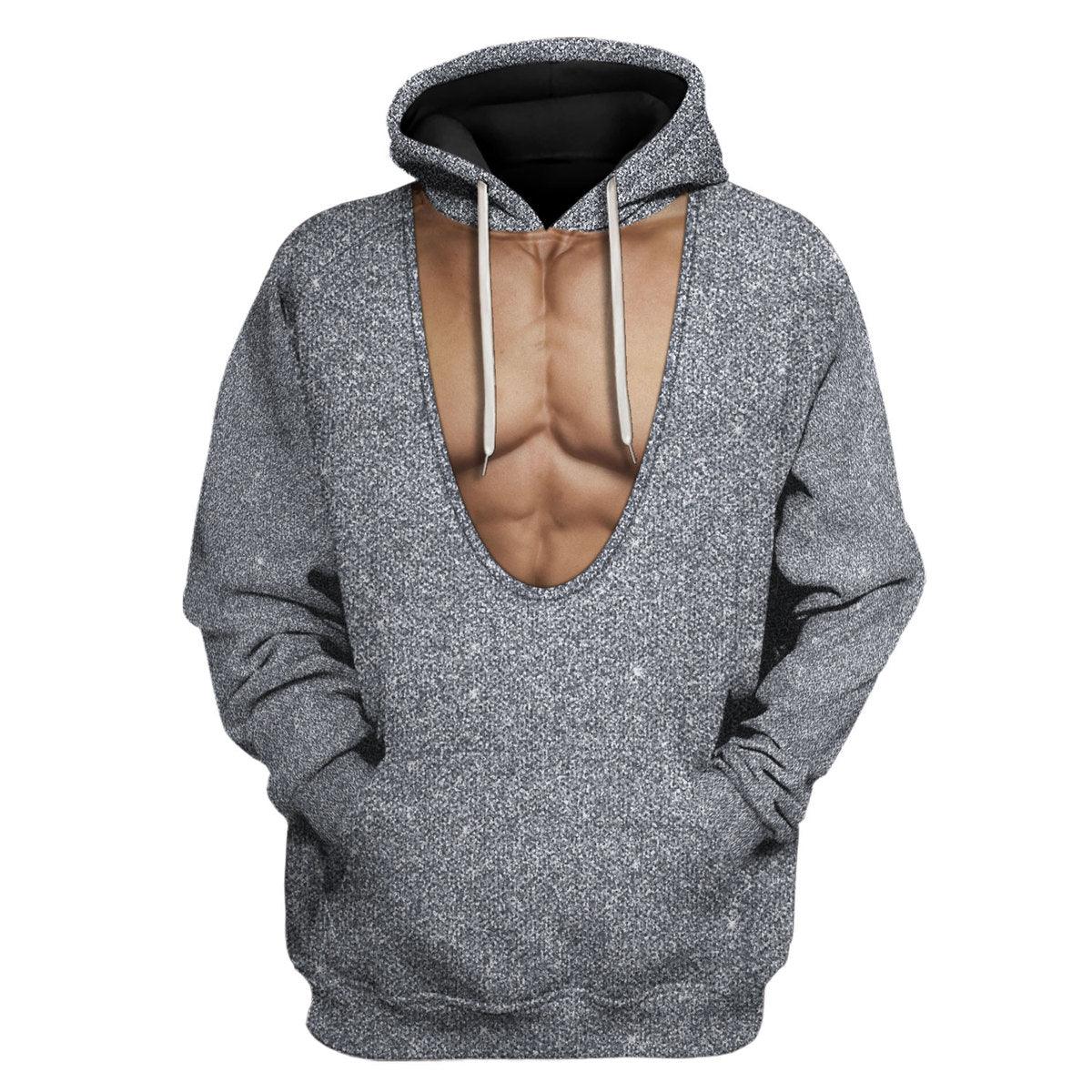 Gearhomie Freddie Mercury Sparkly Silver Sequined Bodysuit Costume Hoodie Sweatshirt T-Shirt Tracksuit - Gearhomie.com