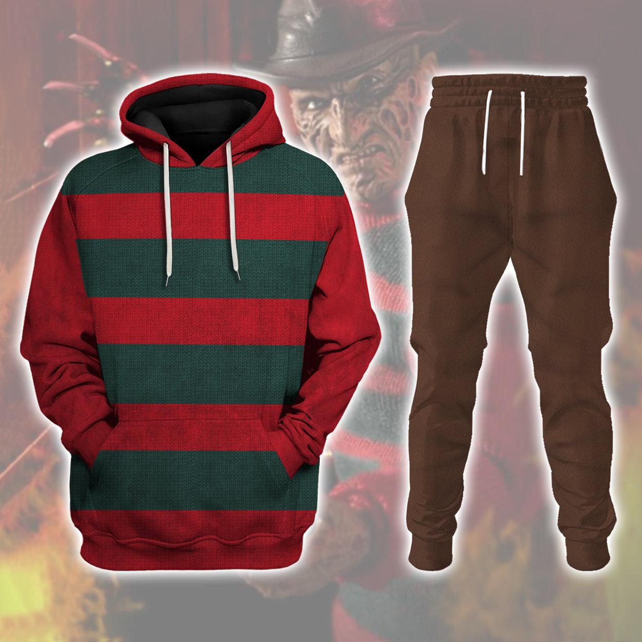 Gearhomie Freddy Krueger Costume Hoodie Sweatshirt T-Shirt Tracksuit - Gearhomie.com