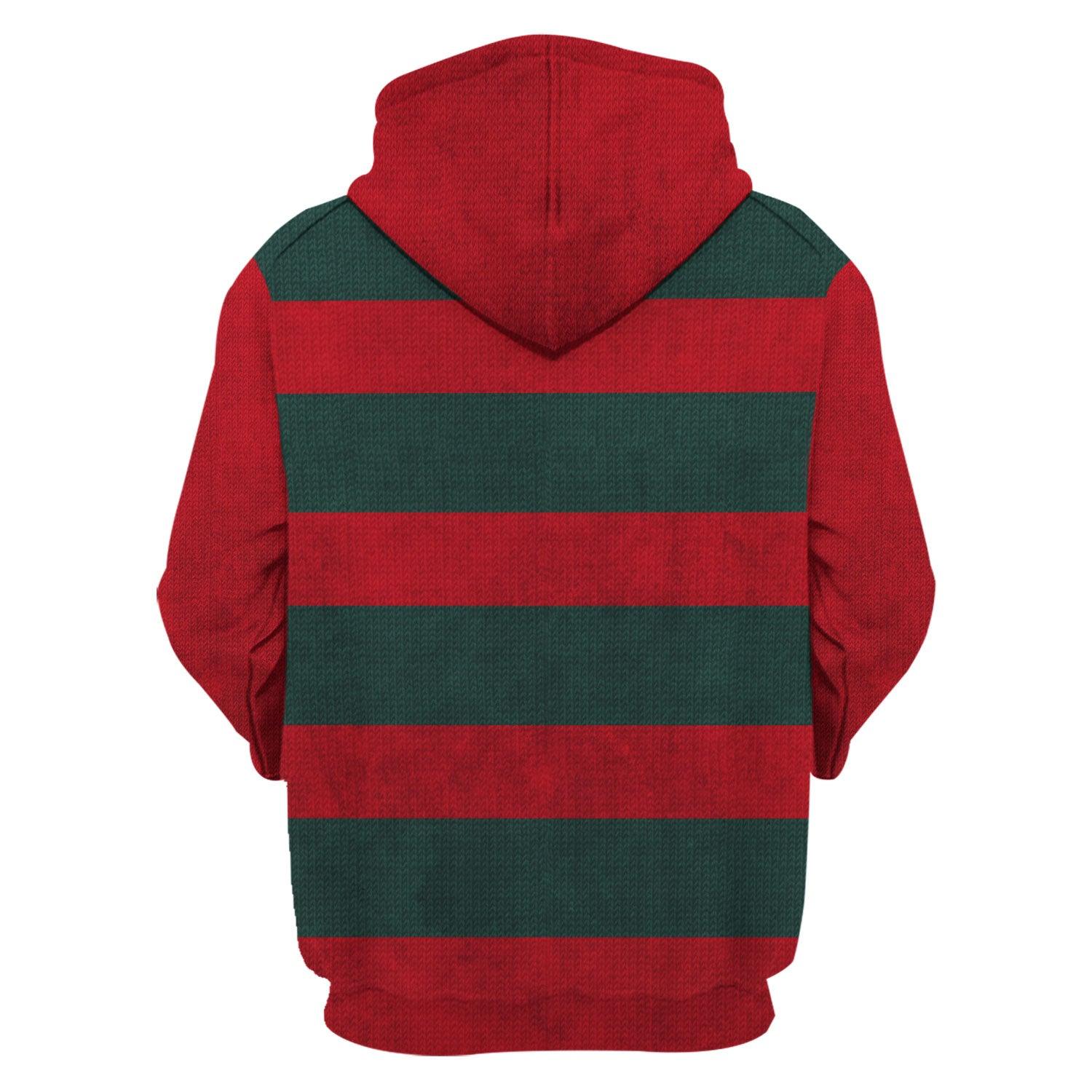 Gearhomie Freddy Krueger Costume Hoodie Sweatshirt T-Shirt Tracksuit - Gearhomie.com