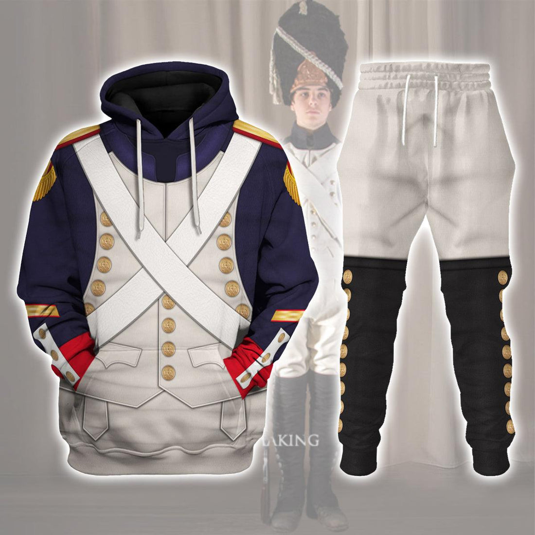 CustomsPig French Grenadier-Imperial Guard Infantry (1806-1815) Uniform All Over Print Hoodie Sweatshirt T-Shirt Tracksuit - DucG