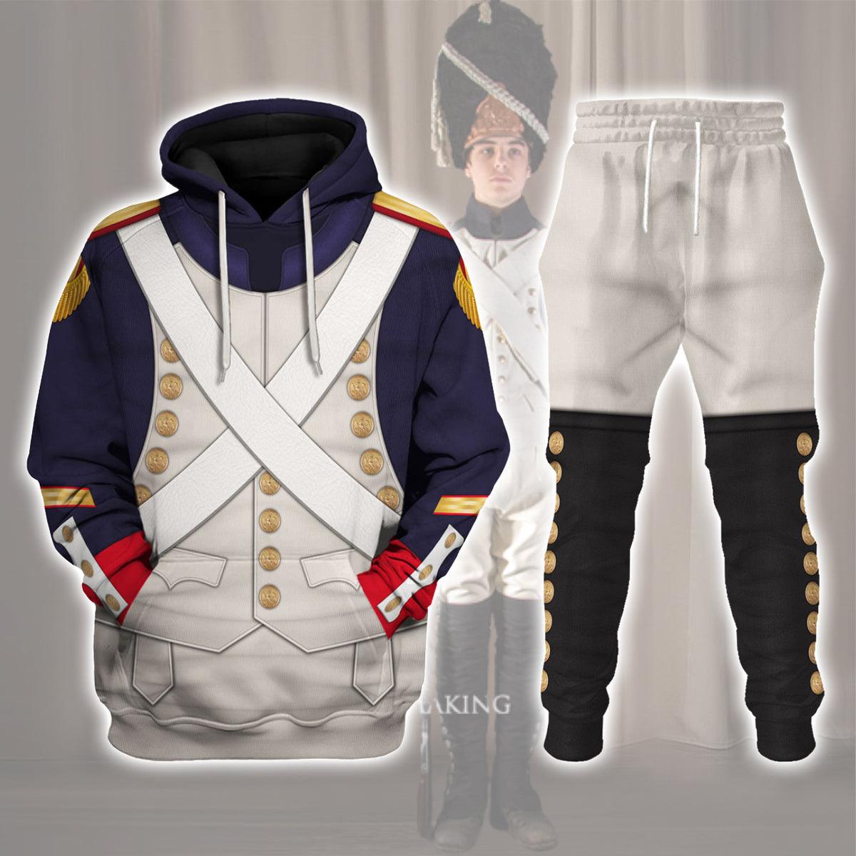 Gearhomie French Grenadier-Imperial Guard Infantry (1806-1815) Uniform All Over Print Hoodie Sweatshirt T-Shirt Tracksuit - DucG