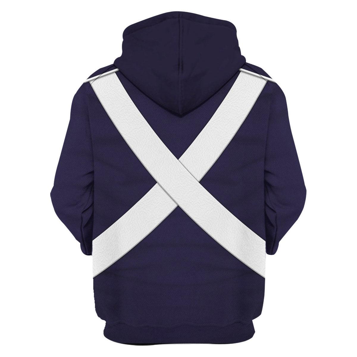 CustomsPig French Light Infantry-1812-1815 Uniform All Over Print Hoodie Sweatshirt T-Shirt Tracksuit - DucG