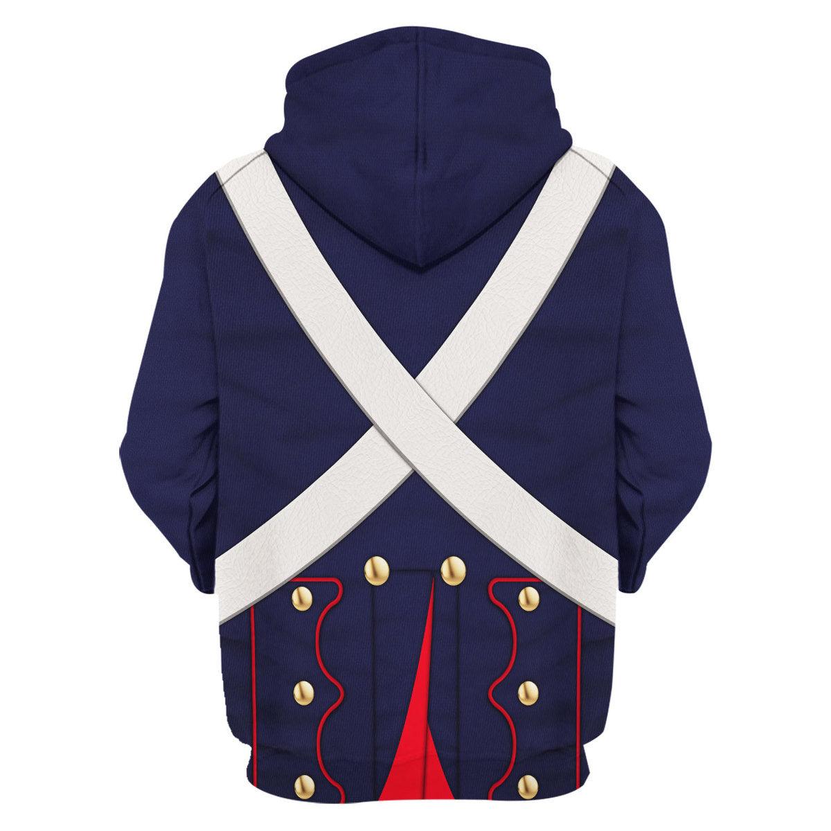 CustomsPig French Line Foot Artillery-1812-1815 Uniform All Over Print Hoodie Sweatshirt T-Shirt Tracksuit - DucG