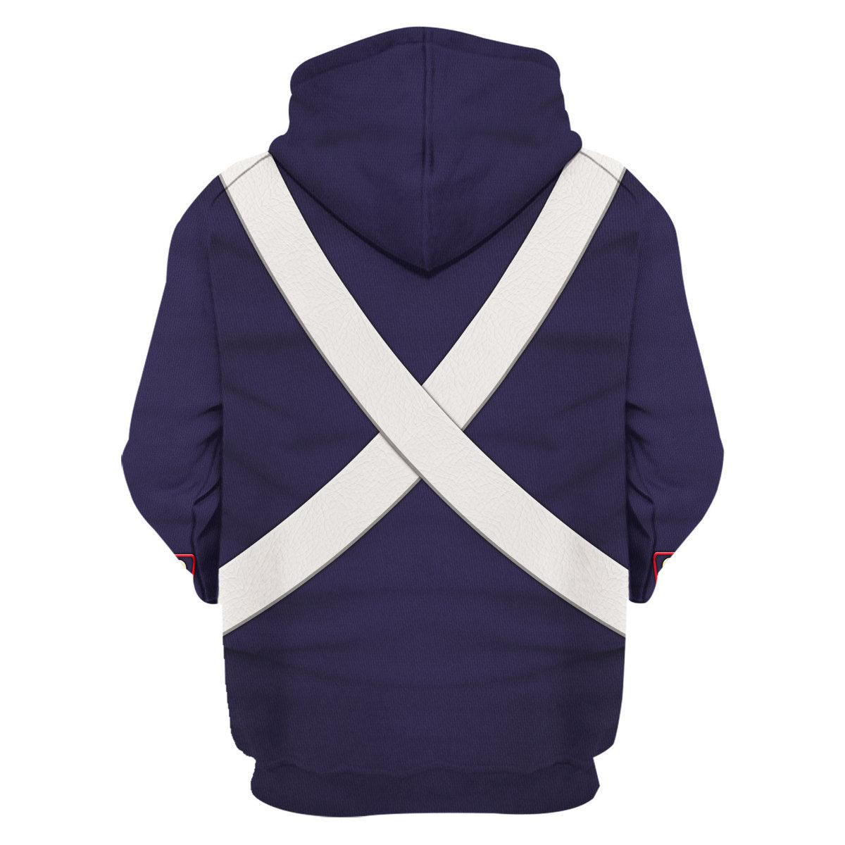 CustomsPig French Line Infantry 1796-1806 Uniform All Over Print Hoodie Sweatshirt T-Shirt Tracksuit - DucG