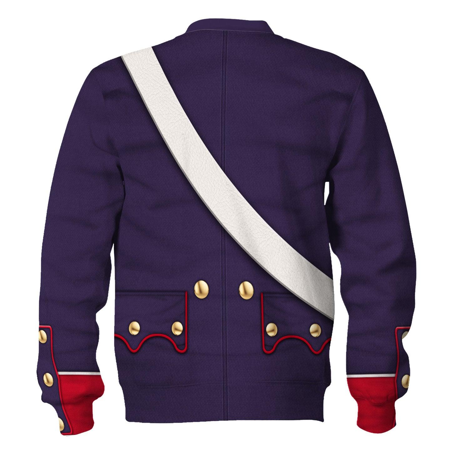 Gearhomie French Line Infantry-Centre Company (1812-1815) Uniform All Over Print Hoodie Sweatshirt T-Shirt Tracksuit - DucG