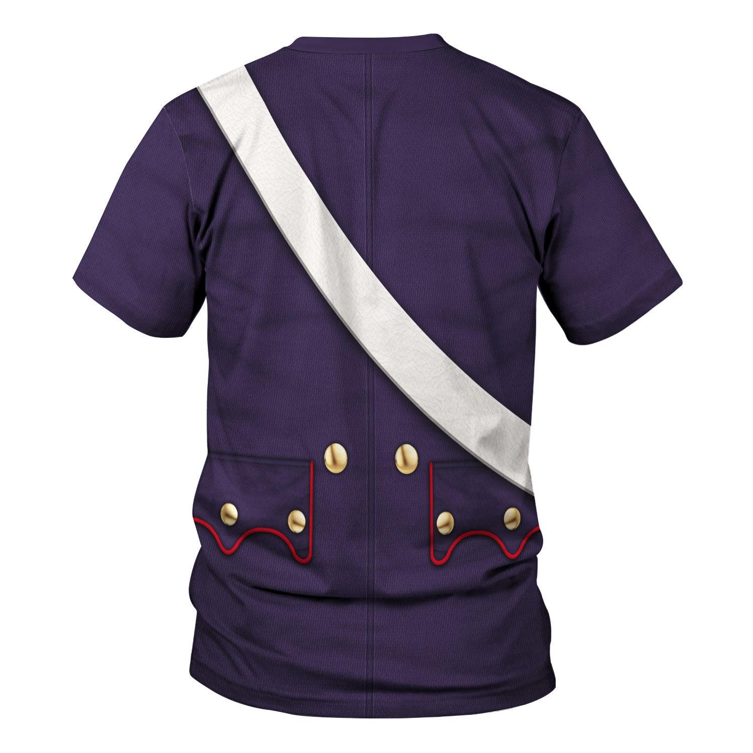 Gearhomie French Line Infantry-Centre Company (1812-1815) Uniform All Over Print Hoodie Sweatshirt T-Shirt Tracksuit - DucG