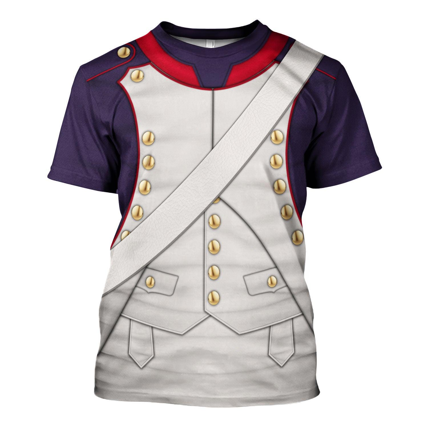 Gearhomie French Line Infantry-Fusalier In Full Dress (1806-1812) Uniform All Over Print Hoodie Sweatshirt T-Shirt Tracksuit - Gearhomie.com