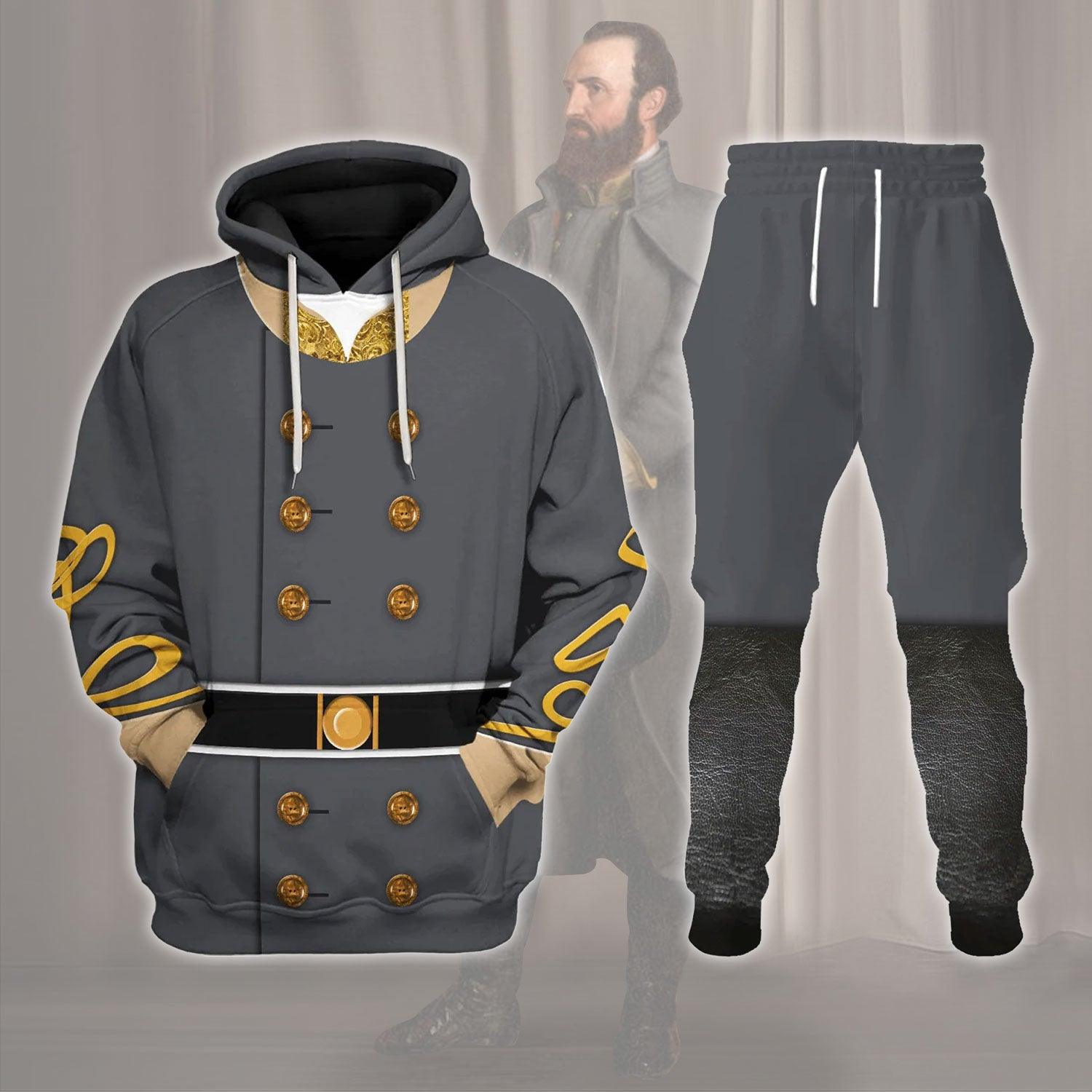 Gearhomie General Thomas Stonewall Jackson Costume Hoodie Sweatshirt T-Shirt Tracksuit - Gearhomie.com