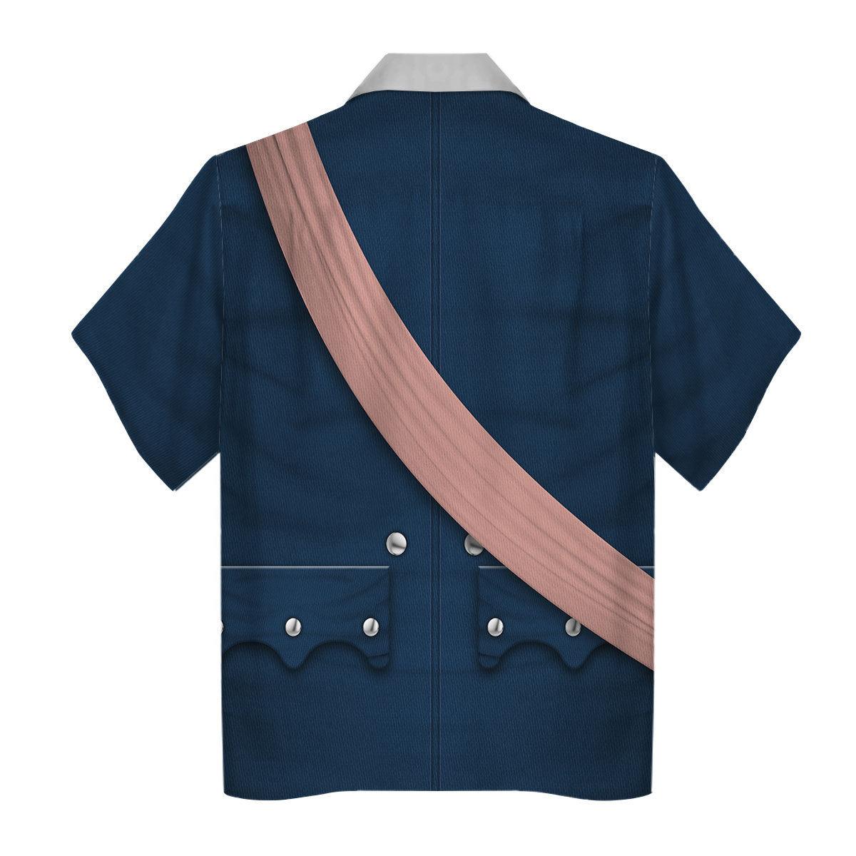 Gearhomie George Washington In Uniform As Colonel Uniform All Over Print Hoodie Sweatshirt T-Shirt Tracksuit - Gearhomie.com
