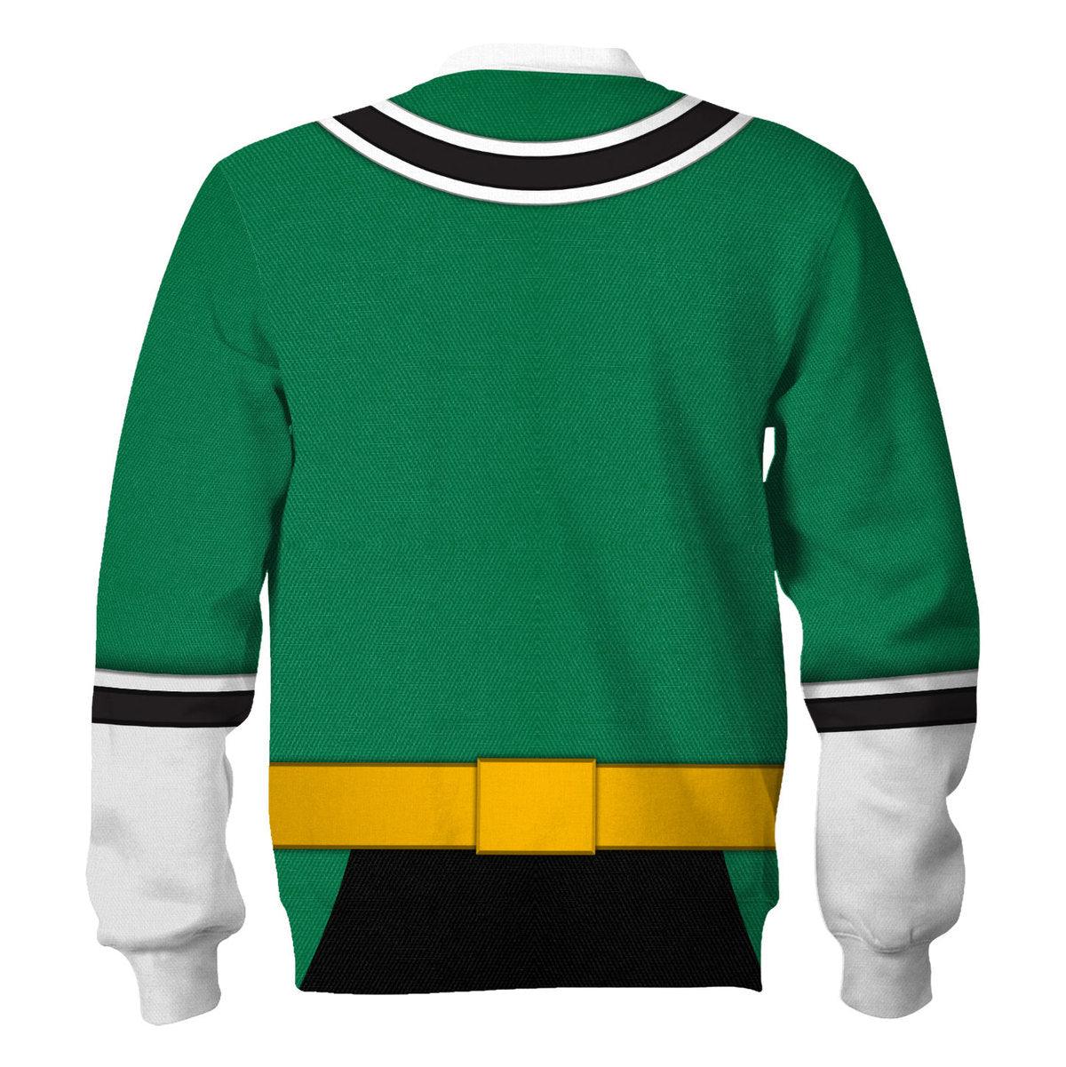 CustomsPig Green Power Rangers Samurai Hoodies Sweatshirt T-shirt Hawaiian Tracksuit - DucG