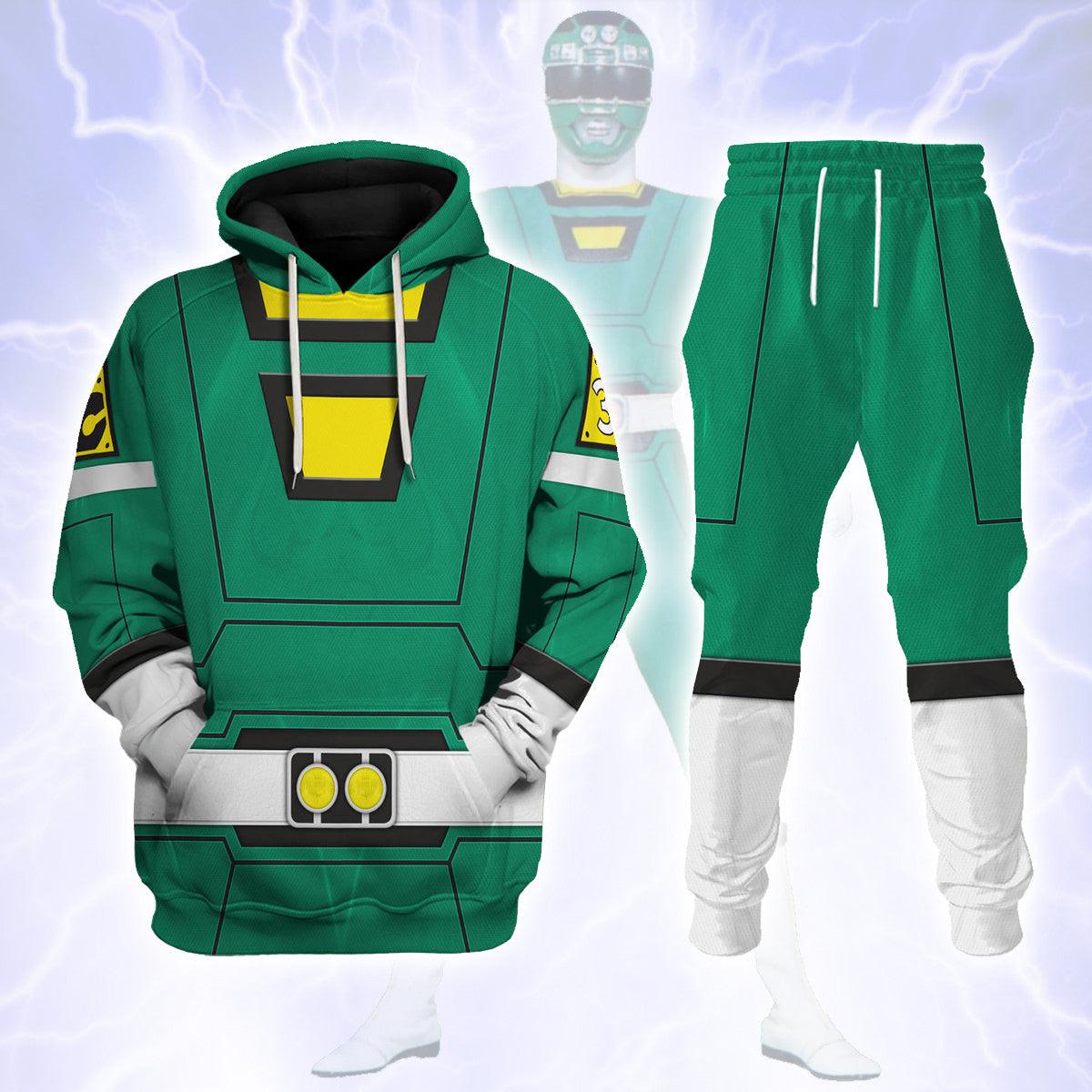 CustomsPig Green Power Rangers Turbo Hoodies Sweatshirt T-shirt Hawaiian Tracksuit -  CustomsPig.com