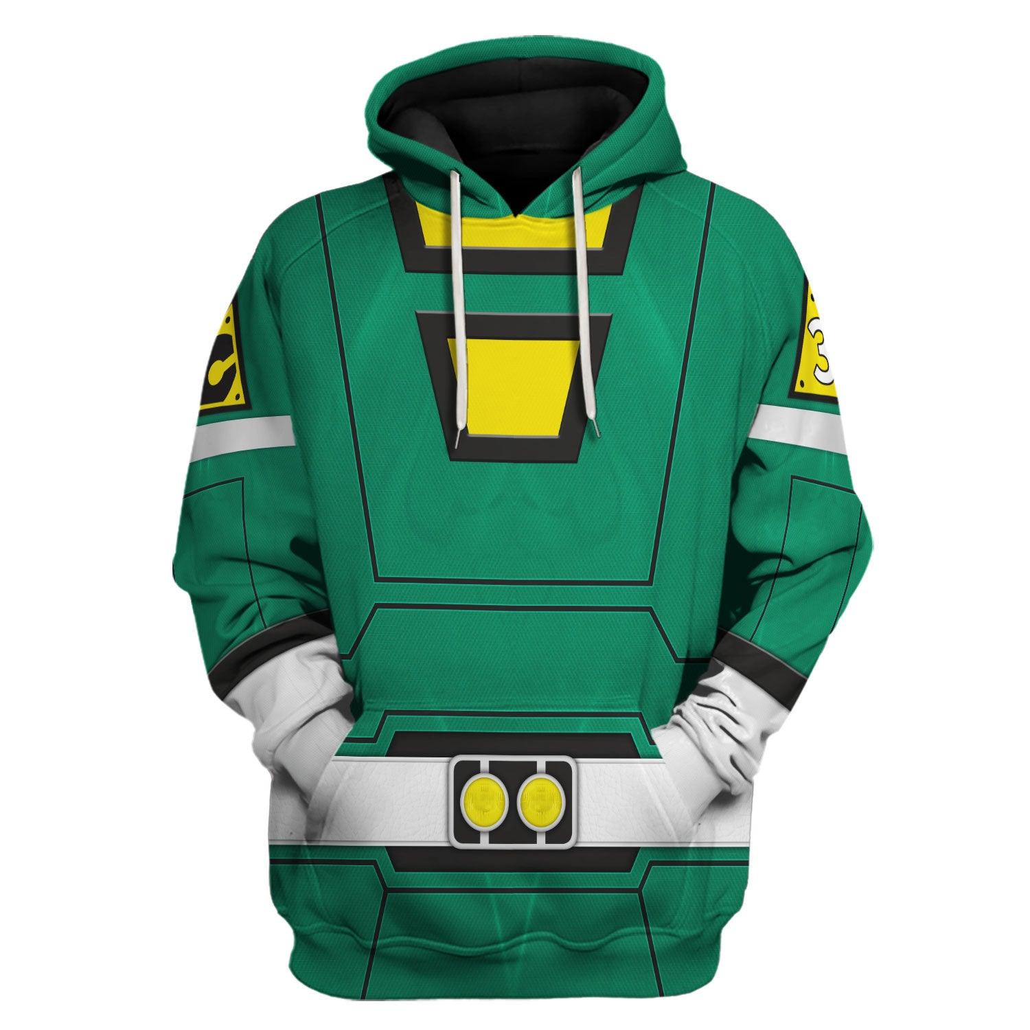  CustomsPig Green Power Rangers Turbo Hoodies Sweatshirt T-shirt Hawaiian Tracksuit -  CustomsPig.com