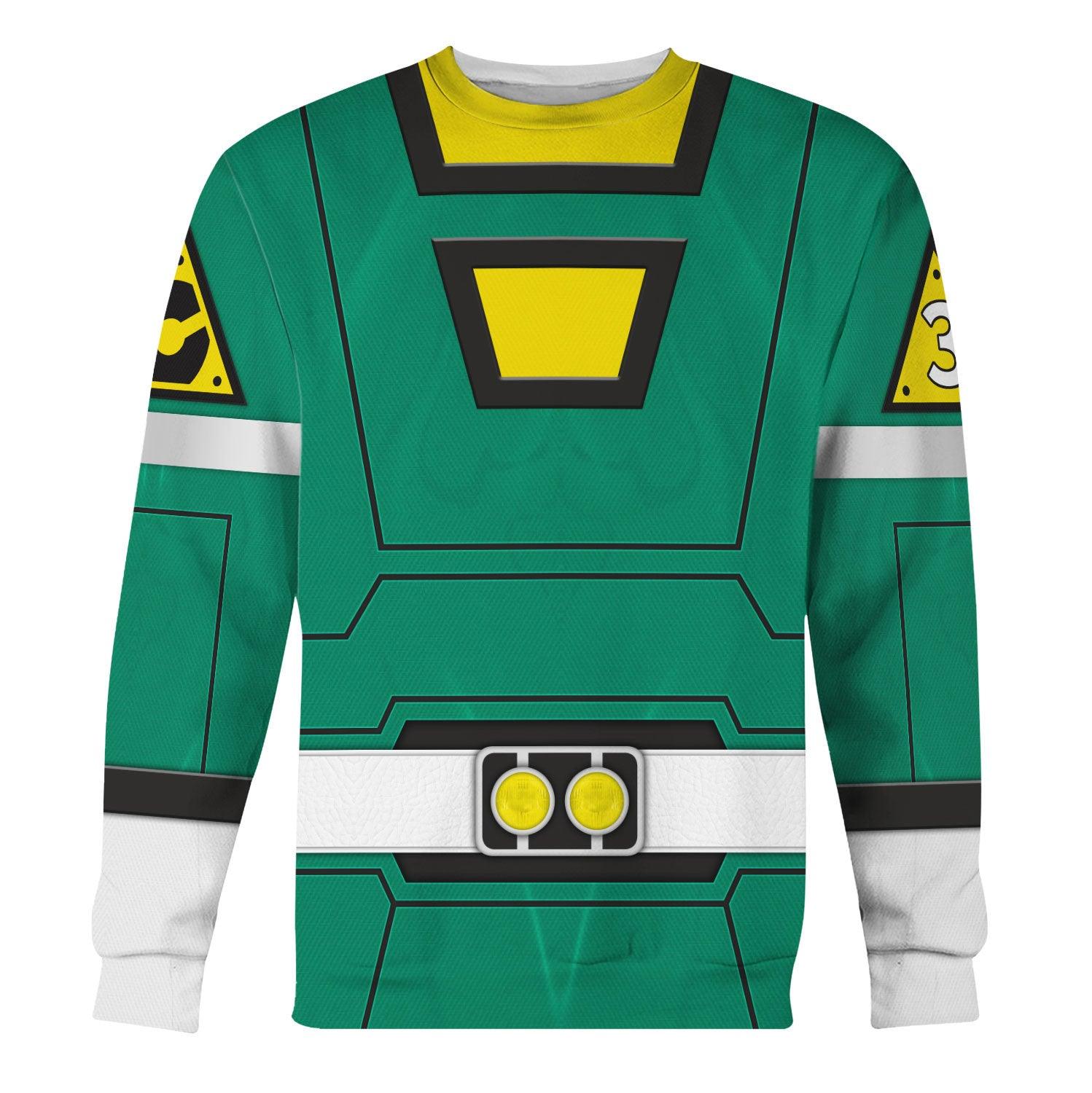  CustomsPig Green Power Rangers Turbo Hoodies Sweatshirt T-shirt Hawaiian Tracksuit -  CustomsPig.com