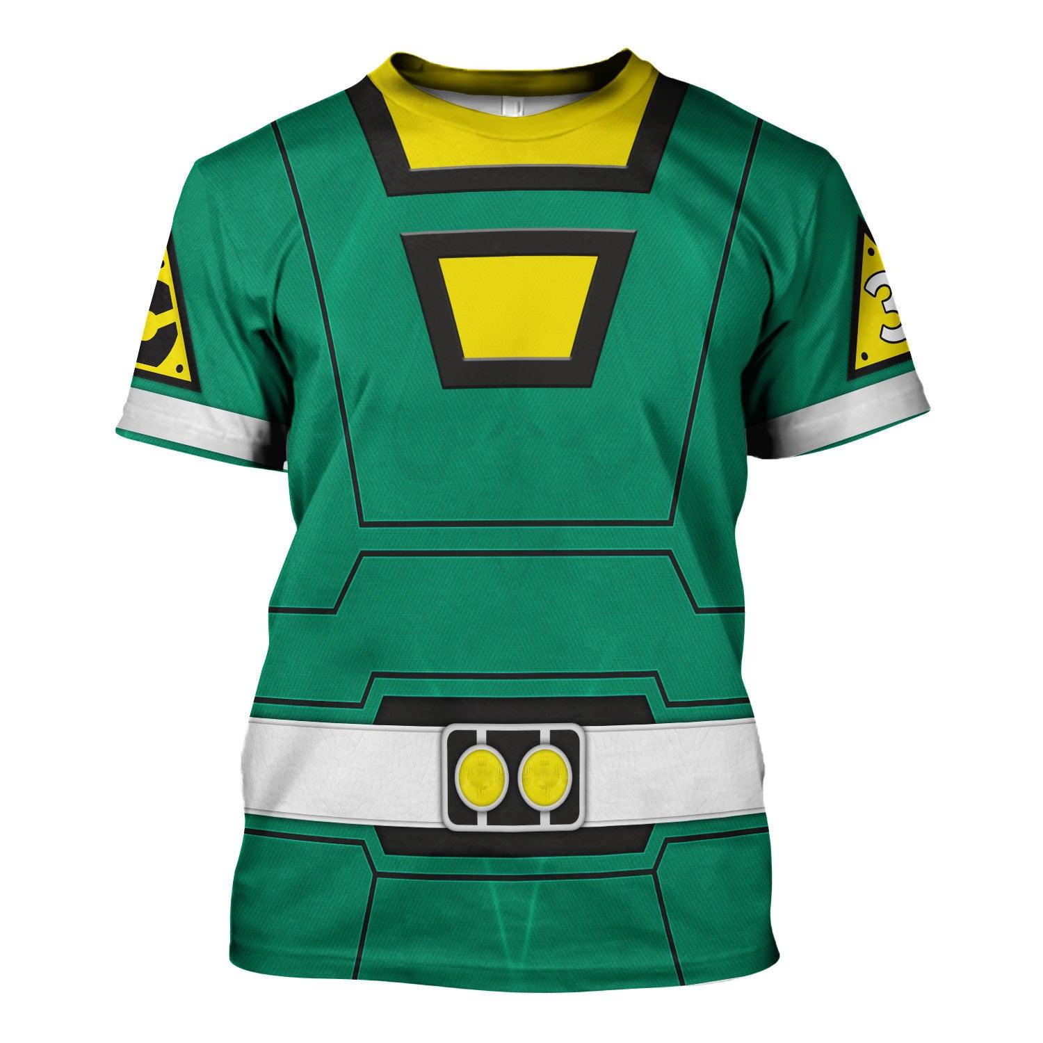  CustomsPig Green Power Rangers Turbo Hoodies Sweatshirt T-shirt Hawaiian Tracksuit -  CustomsPig.com