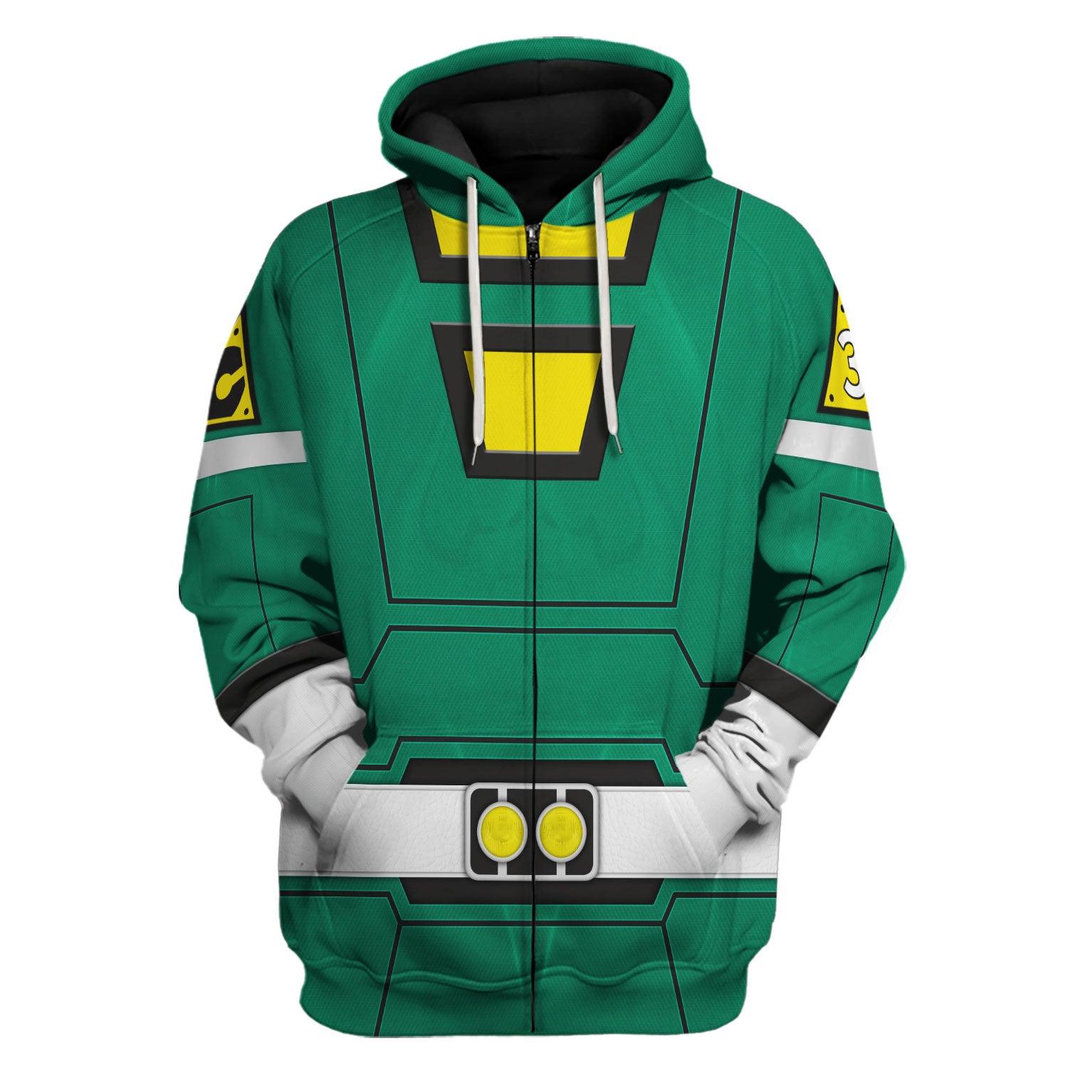  CustomsPig Green Power Rangers Turbo Hoodies Sweatshirt T-shirt Hawaiian Tracksuit -  CustomsPig.com