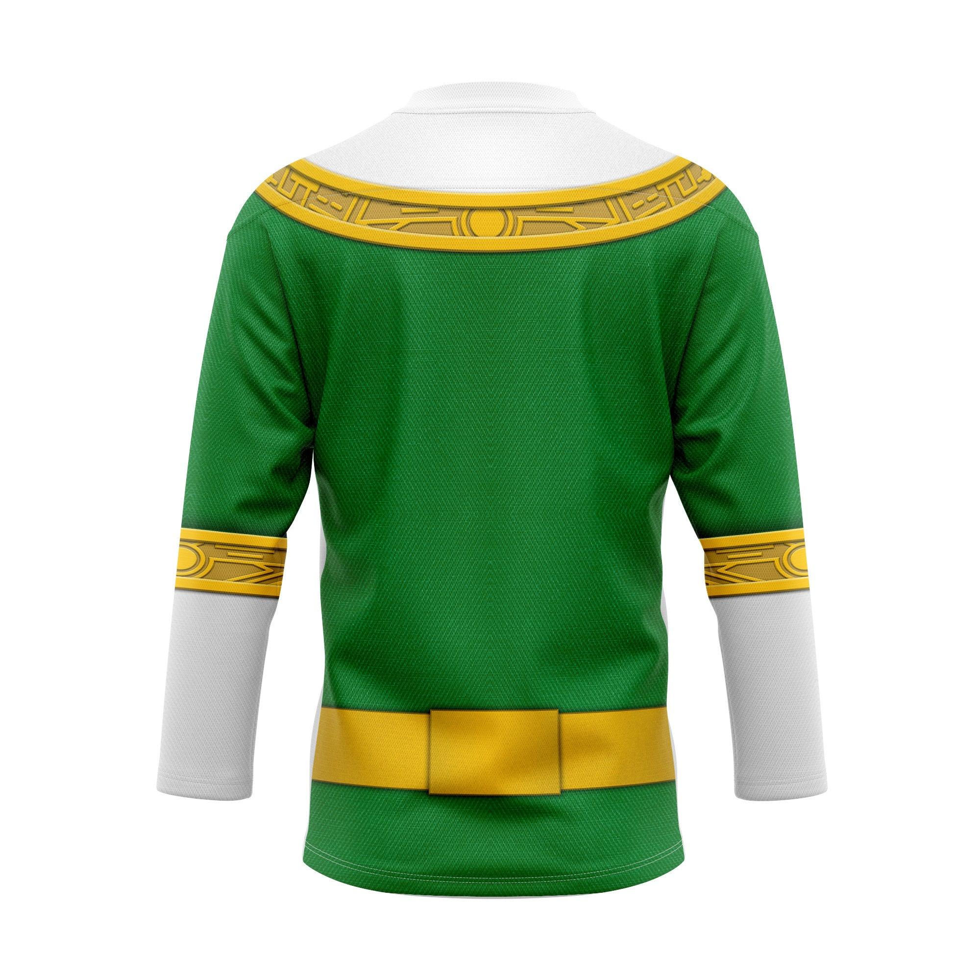  CustomsPig Green Power Rangers Zeo Hockey Jersey -  CustomsPig.com