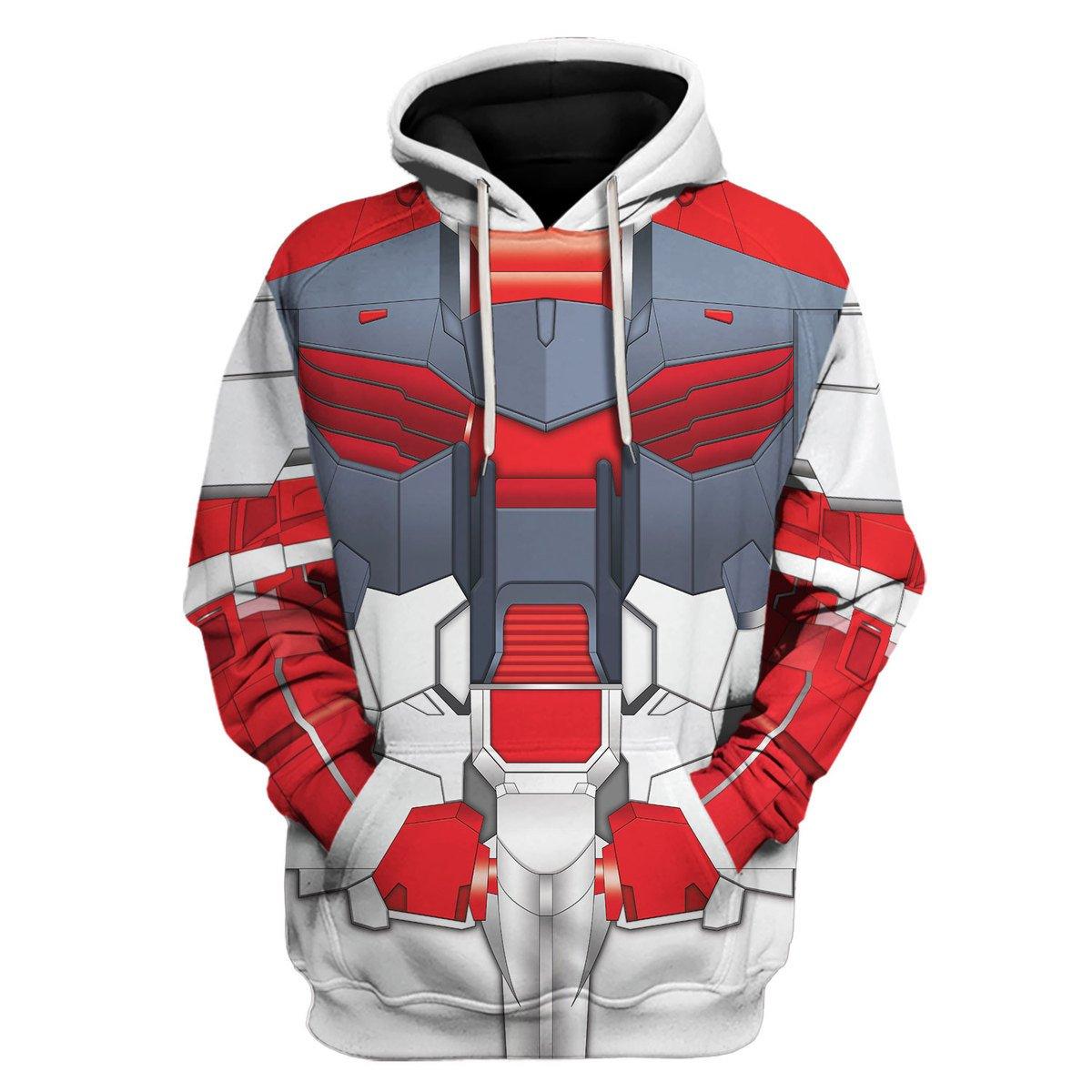 Gearhomie Gundam Astray Red Frame Costume All Over Print Tracksuit Hoodie - DucG