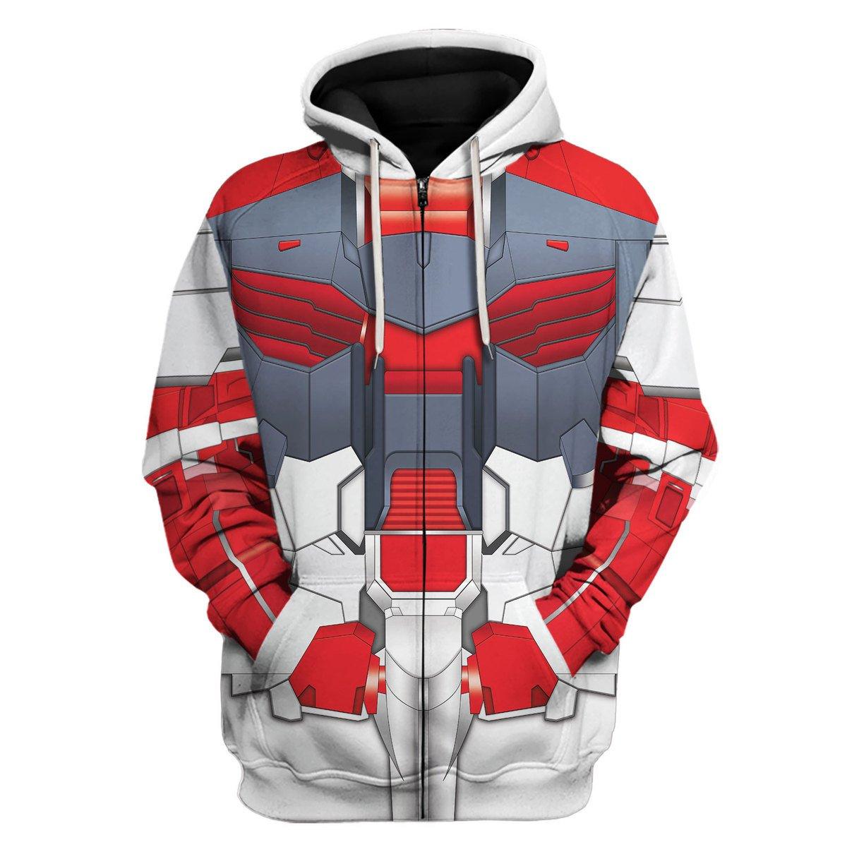 Gearhomie Gundam Astray Red Frame Costume All Over Print Tracksuit Hoodie - DucG