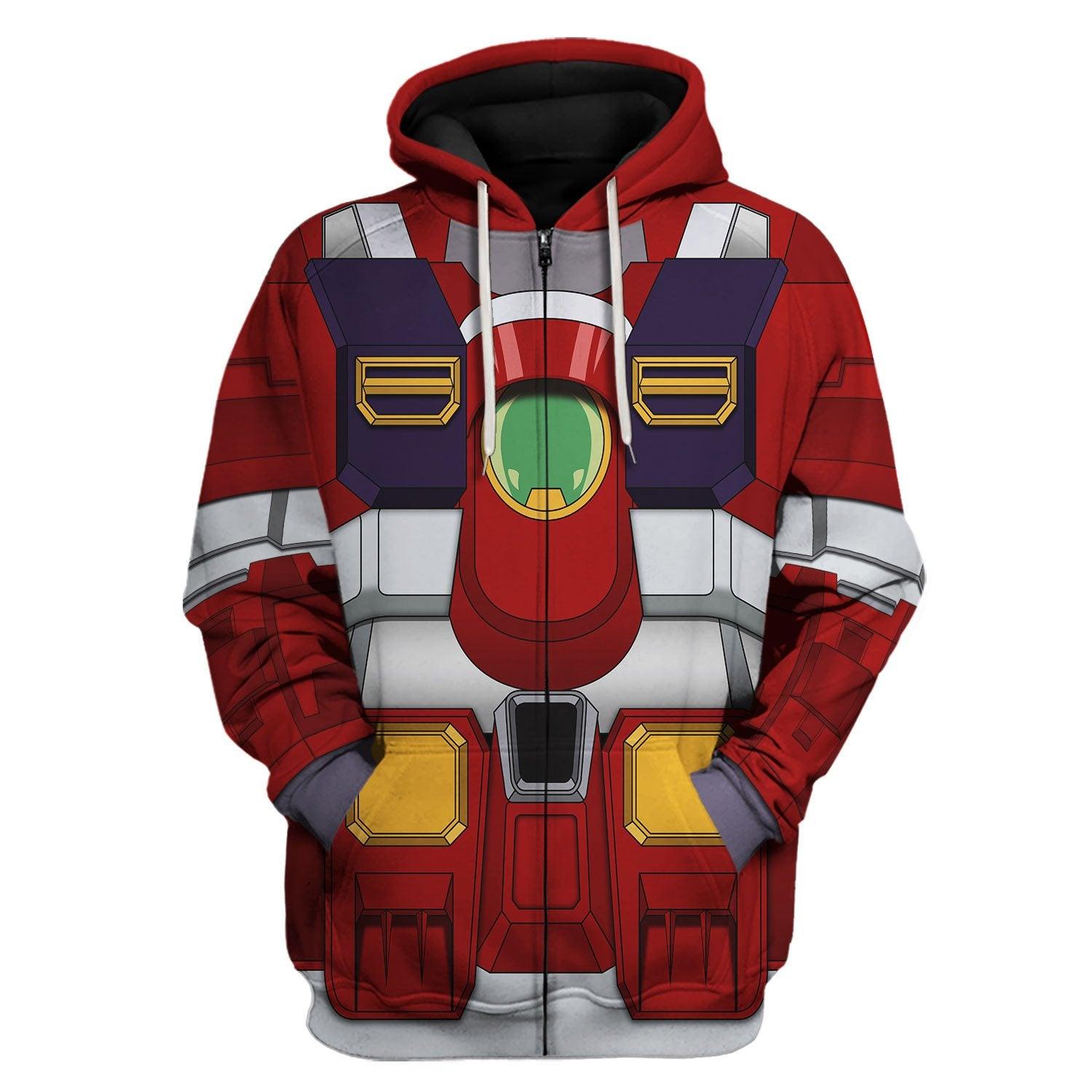 CustomsPig Gundam Leopard Destroy Costume All Over Print Tracksuit Hoodie - CustomsPig