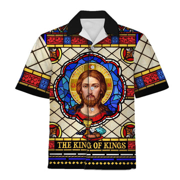 Gearhomie Hawaiian Shirt Jesus The King of Kings 3D Apparel - Gearhomie.com