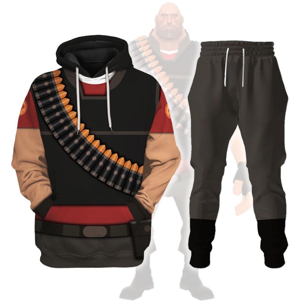 Gearhomie Heavy TF2 Costume Hoodie Sweatshirt T-Shirt Tracksuit - DucG